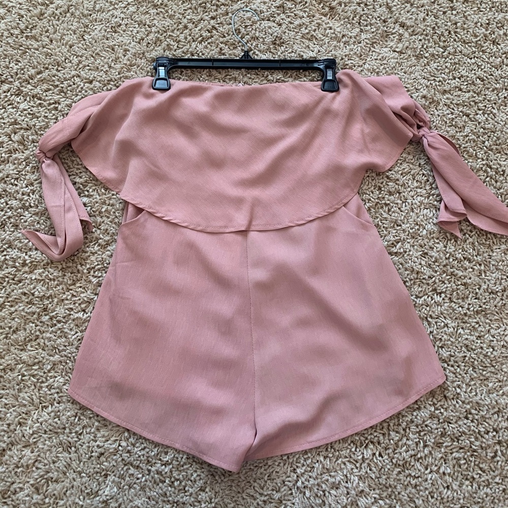 White Fox Boutique Tie Arm Romper